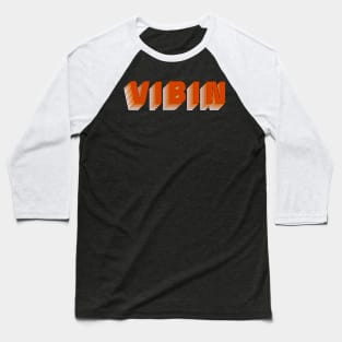 VIBIN warm colours red-orange design Baseball T-Shirt